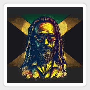 Rasta jamaica man Sticker